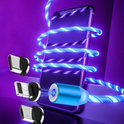 Compatible with Apple, Flowing Light Magnetic Streamer Data Line Cable for Iphone Android Type C Compatible with Apple, Flowing Light Magnetic Streamer Data Line Cable for Iphone Android Type C